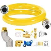 Commercial Gas Hose,1675KIT48 Gas Line Quick Connect(360 Rotating Connect)