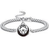 PARYFO Celtic Bracelet for Women 925 Sterling Silver Viking Claddagh Bracelet Irish Jewelry Christmas Gifts for Daughter Mother Wife
