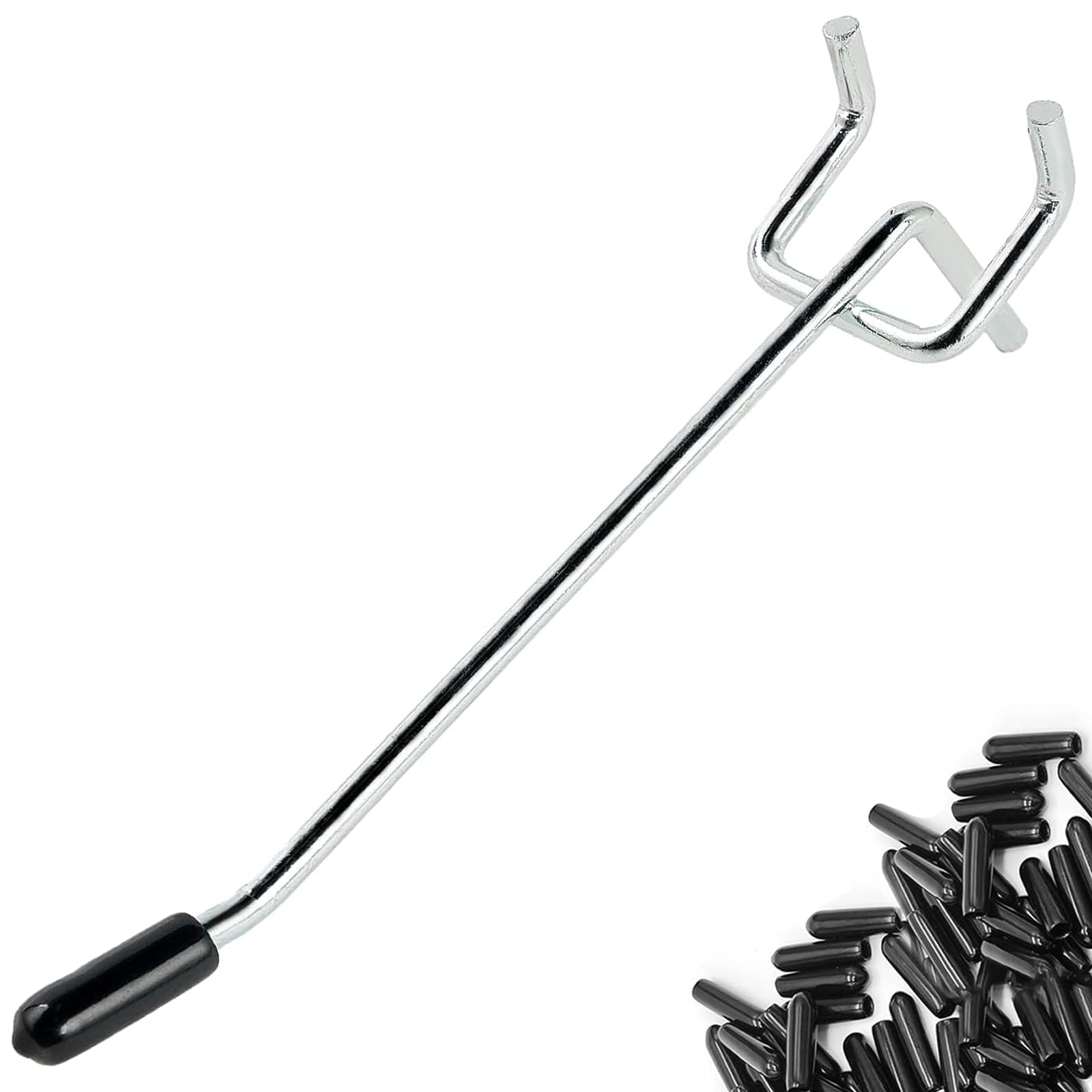 Nivithi 55PCS 15cm Metal Pegboard Hooks,2.5cm Hole Pitch,Peg Board for Tools,Peg Boards for Walls,Panel Display Hooks for Retail Store,Supermarket,Garage