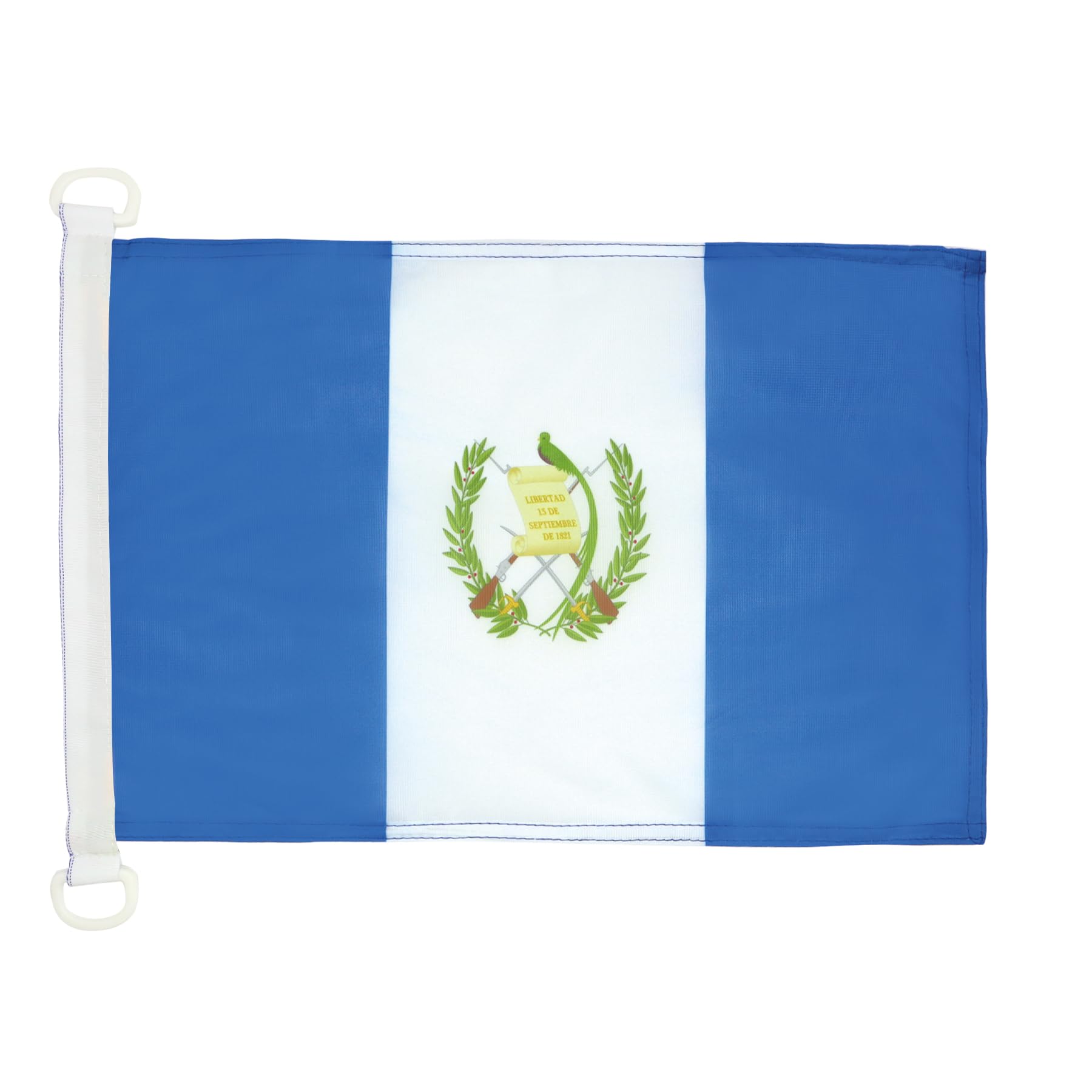 AZ FLAG - Guatemala Nautical Flag - 18'' x 12'' - For Outdoor and Boat - Guatemalan Banner Knitted Polyester with Two Plastic Rings - Vivid Colors - 12x18 in - 45x30 Cm — image 1