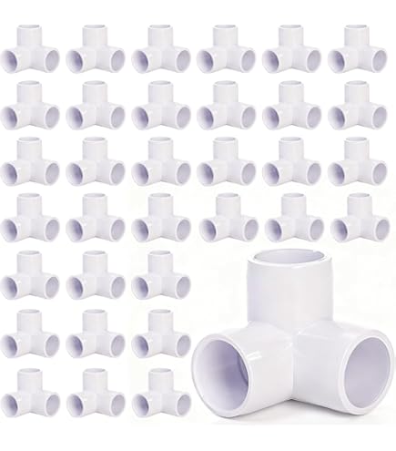 DAJAVE 30 Pack 1/2 Inch 45 Degree PVC Pipe Fittings, 2-Way Right Angle PVC Elbow, Pvc Pipe Fitting Connectors For DIY Shelf Garden Support Structure Storage Frame (White