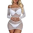 Buitifo Lingerie for Women Fishnet Babydoll Chemise Sexy Nightwear Teddy Dress