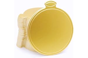 MYYZMY 100pcs Mini Cake Boards, 3.1" Mini Round Cardboard, Mousse Cupcake Base for Cake Dessert, Golden