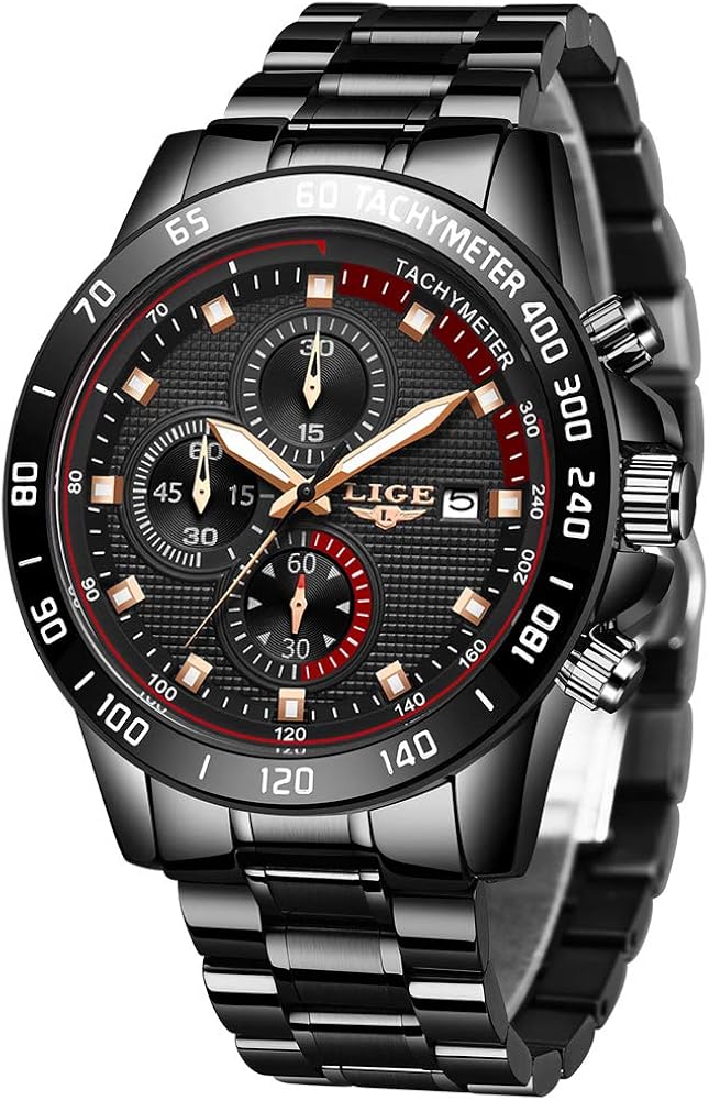 LIGE - Mens Watch - LG9994D, Black
