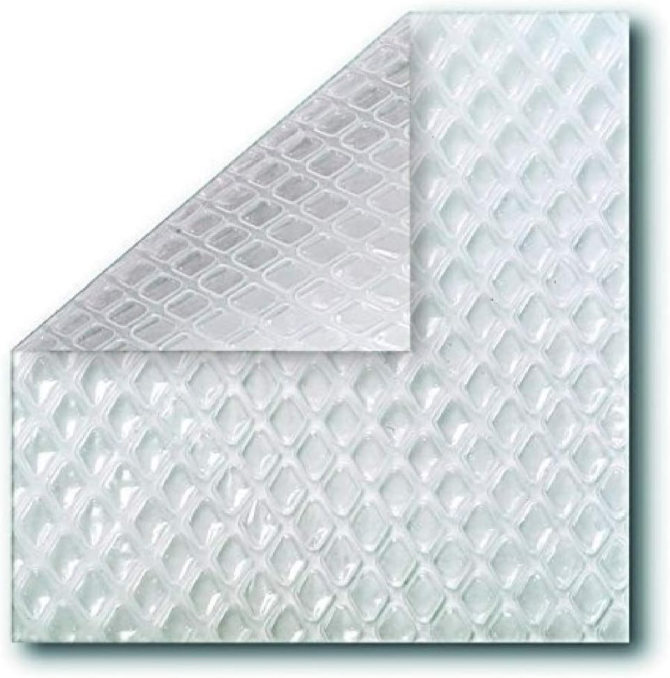 Midwest Canvas 18-Foot-by-36-Foot Rectangle Clear Diamond Solar Cover | 16 Mil with 6-Pack of Grommets Bundle Included | Heating Blanket for In-Ground and Above-Ground Rectangular Swimming Pools
