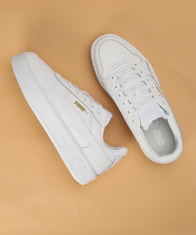 Damen Carina Street Sneaker, White White Gold, 38.5 EU