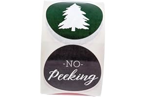 1 Inch Round Christmas Sealing Sticker Holiday Adhesive Label for Packaging and Decoration, Waterproof Christmas Supplies for