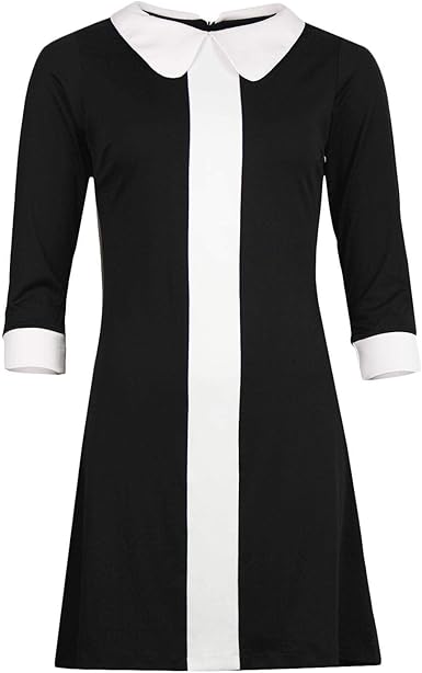 black and white 60s dress