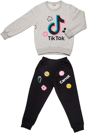 Amazon.com: Pijamas TikTok de manga larga para niñas, juego de 2 piezas,  vestido de algodón egipcio puro : Ropa, Zapatos y Joyería