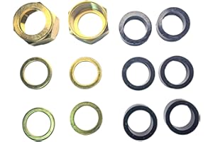 TLIA 5/8 inch Glass Steamer Parts, Fixing Parts for Glass Valves, Boiler Parts, Boiler Replacement Gaskets, Glass Steamer Parts