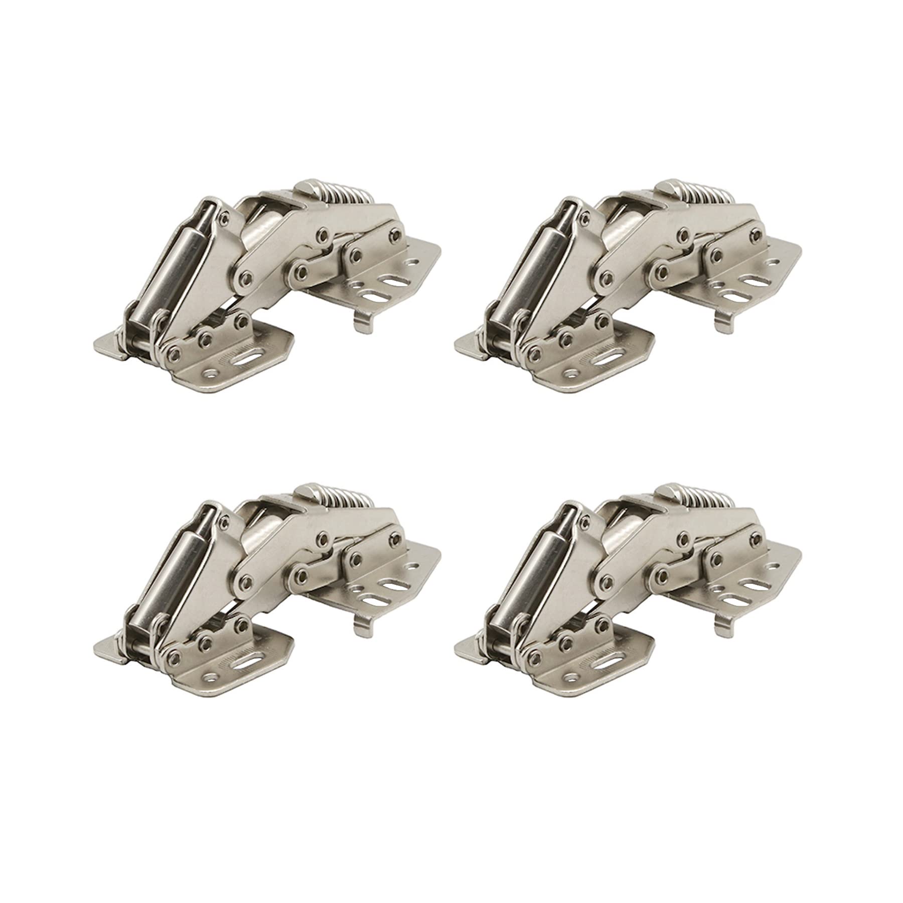 GEFONG 90 Degree Cabinet Flap Hinges with Hydraulic Damper for Kitchen RV Camper Van Motorhome Caravan Cabinet Doors Cupboard Wardrobe Furniture Door Folding Hinge 4 Pcs