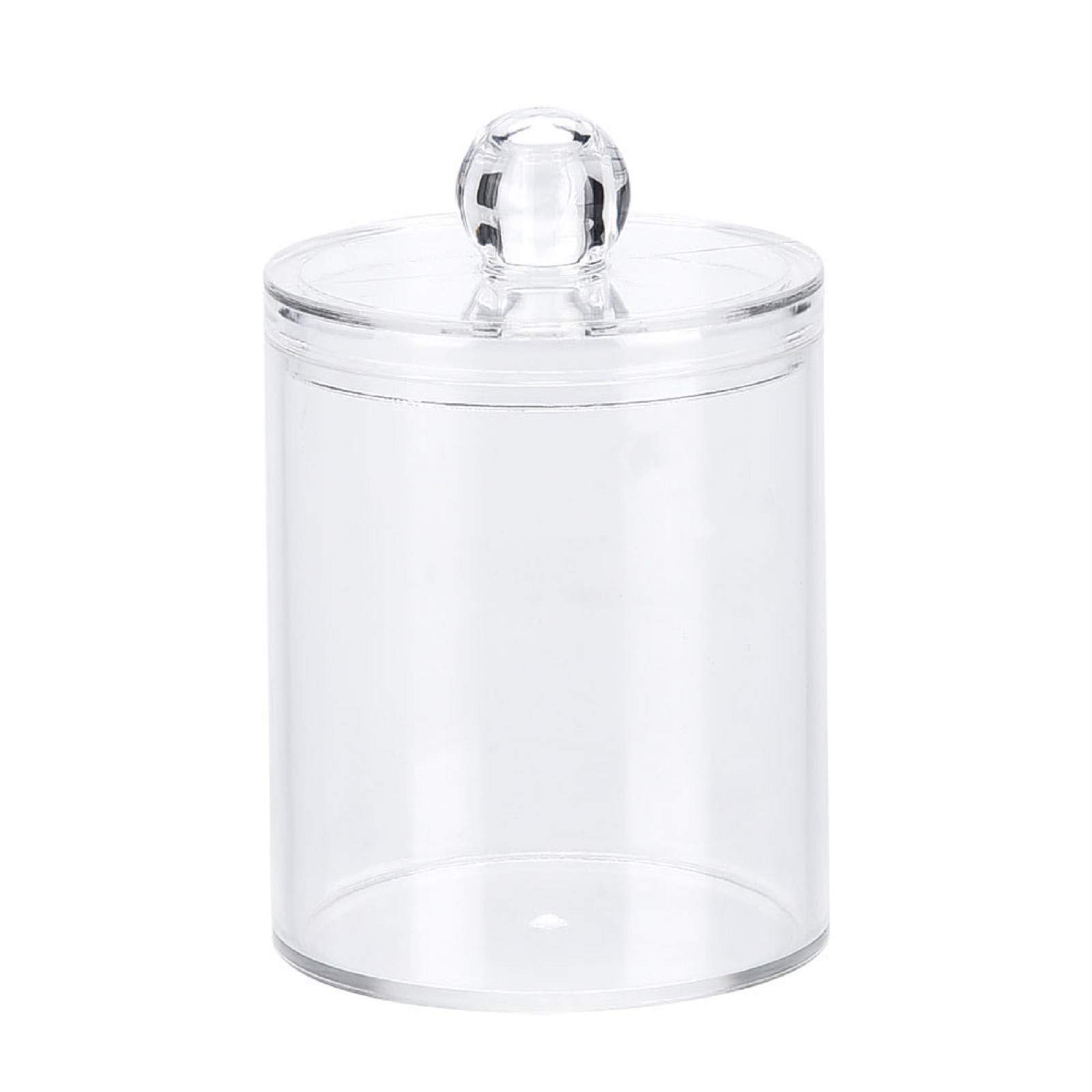 SANON Cotton Pads Holder, Makeup Organiser Case Cotton Bud Swab Holder and Multipurpose Cylinder Storage Box with Plastic Lids
