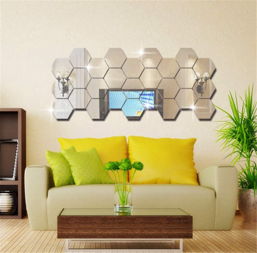 Hexagon Mirror Wall Stickers Black Removable Mirror Plastic Mirror Tiles Art Diy Home Decorative Hexagonal Acrylic Mirror Sheet For Home Living Room Bedroom Sofa Tv Background Wall Decal 12pcs Mirrors Baby Fcteutonia05 De