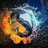 Amyove Mens Cool LED Digital Watch Cobra Iron Triangle Dial Silicone Sports Wristwatch Black