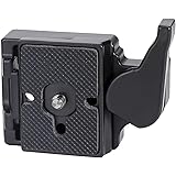 Konsait Black Camera 323 Quick Release Plate with Special Adapter (200PL-14) use for Manfrotto 323(New Version)