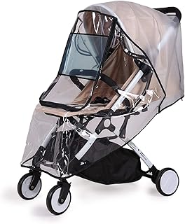 LIGHTOP Universal Komfort Regenschutz Kinderwagen Regenverdeck Kontaktfenster mit wasserdichtem Reißverschluss Gute Luftzirkulation Schadstofffrei für Kinderwagen