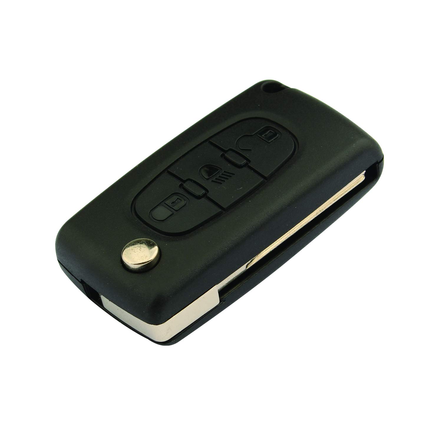 Futheda 3 Buttons Flip Folding Remote Key Fob Case Cover Shell Replacement Compatible with C2 C3 C4 C5 C6 C8 C-Quatre C-Triomphe Xrasa Picasso 307 407 CE0523 HU83 Blade