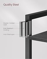 VASAGLE 6-Tier Bookshelf Industrial Ebony Black and Ink Black LLS101B56 view 7
