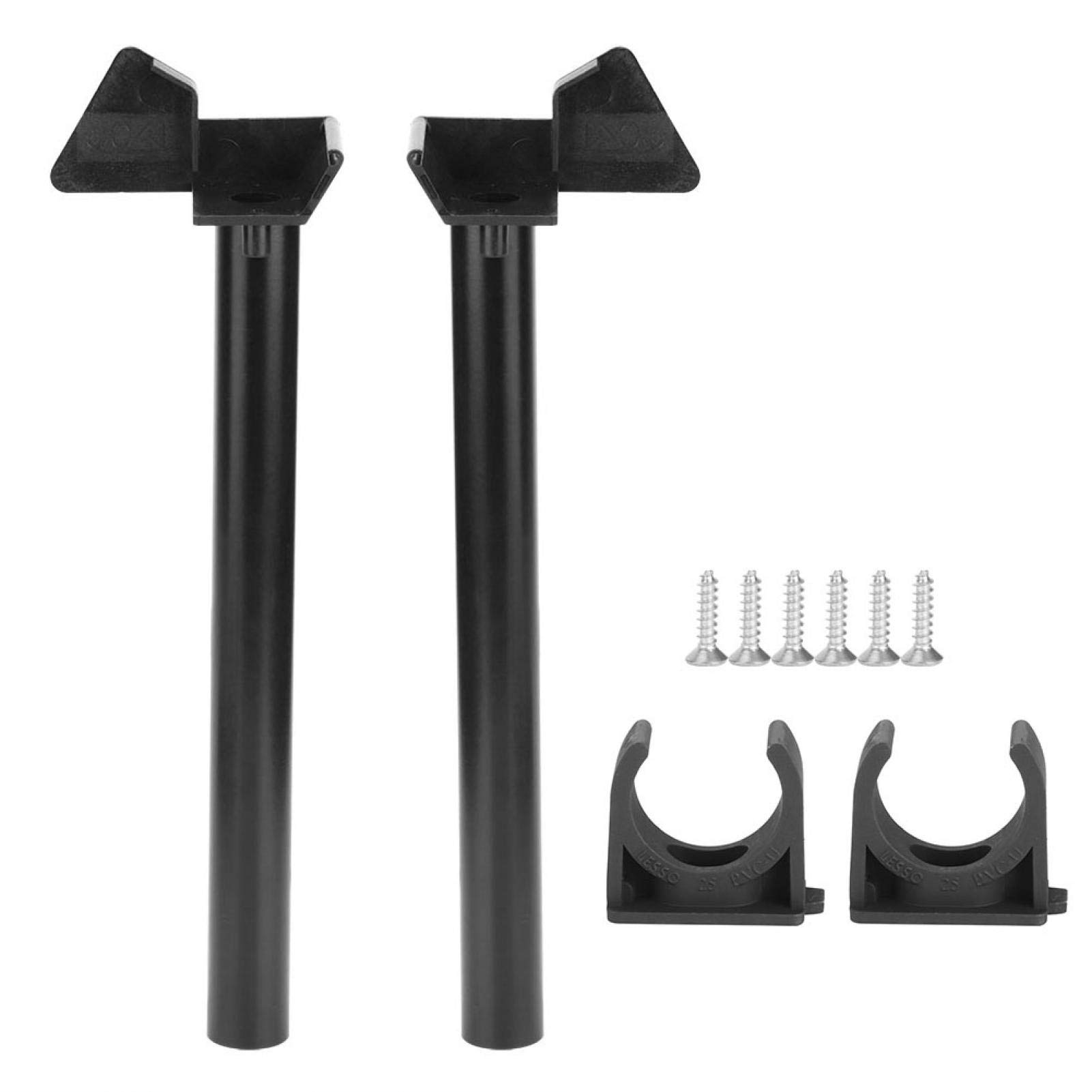 Semiter 【Mother's Day】 Gutter Water Butt Down Pipe, Greenhouse Down Pipe, Pvc+Aluminum Material Black Color Rainwater Gutter Lawn Home