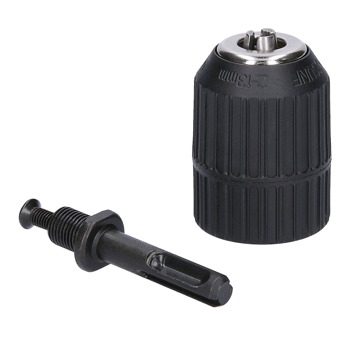 2-13MM Keyless Drill Chuck Adapter, 3-Jaw Drill Chuck 1/2"-20 UNF Mount with Strong Grip with Detachable Quick-Change Adapter Quickly Convert SDS Drills into Drill Drivers