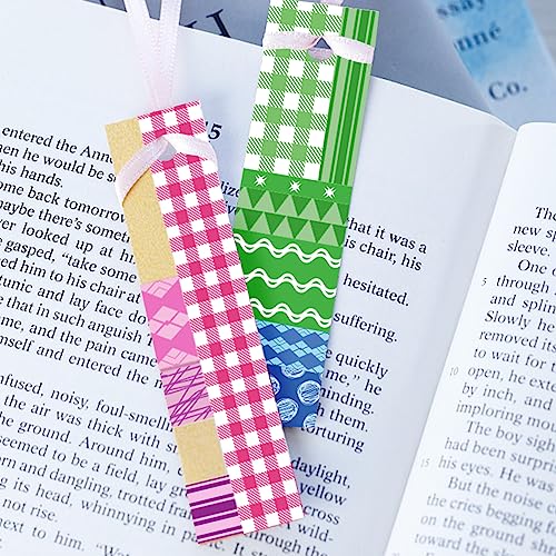 Shindel Washi Tape Set, 50 Rolls Craft Tapes Decorative Tape Adhesive Masking Tape for Scrapbooking Supplies DIY Crafts Bullet Journals 4 Different Size