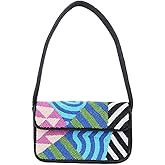 Indian Shelf Premium Handcrafted Geometric Beaded Shoulder Bags for Women, Girls - Women Evening Purse Multicolor (with Box)