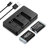 NB-13L Battery 2-Pack and USB Dual Battery Charger for PowerShot SX720 HS, SX730 HS, SX740 HS, SX620 HS, G1 X Mark III, G5 X,