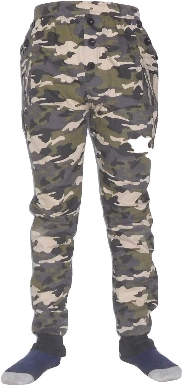 SYLAN Men's Army Printed Casual Joggers