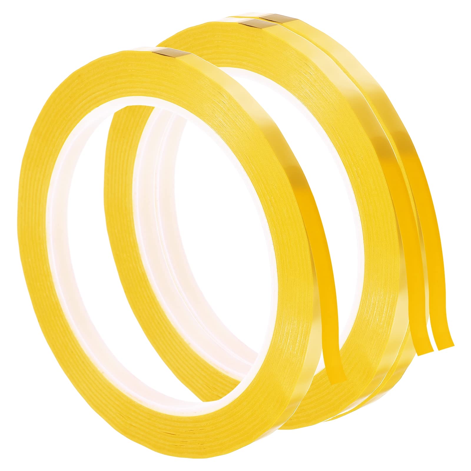 PATIKIL Whiteboard Tape 6mm X 66m, 3 Pack Thin Dry Erase Tape for Graphic Chart Marking DIY Art, Dark Yellow