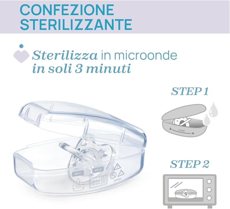 Chicco Physio Comfort Night Bimbo Succhietto di Silicone, 16-36 Mesi, 2 Pezzi, Colori Assortiti