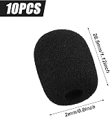 SZCXDKJ 10 Packs Headset Microphone Foam Covers 30mm 22mm 8mm Black view 2