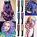 Coosa 6pcs Hair Chalk Disposable Instant Lasting Comb Dye Shimmer Temporary Hair Color Cream for Halloween Dressing Party Fans Cosplay DIY