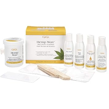 Amazon Com Gigi Hemp Wax At Home Hair Waxing Kit For Safe Fast