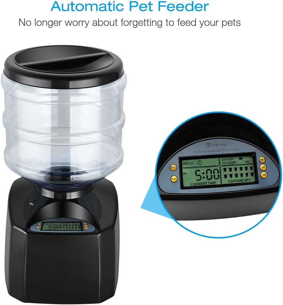 isyoung 5.5 l automatic pet feeder manual