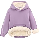 Noomelfish Girls Warm Fleece Sherpa Lined Hoodie Kids Winter Pullover Hooded Sweatshirt(5-12 Years)