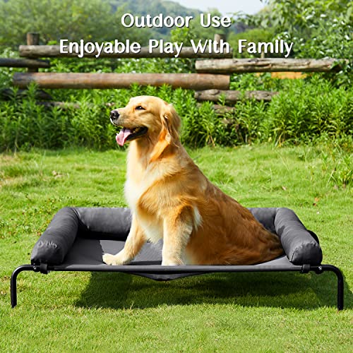Western Home Elevated Dog Bed Cot, Chew Proof Raised Outdoor Dog Bed