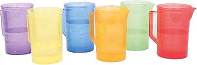 tickit 6-Piece Translucent Colour Jug Set Sensory Toy Ages 18+ Months