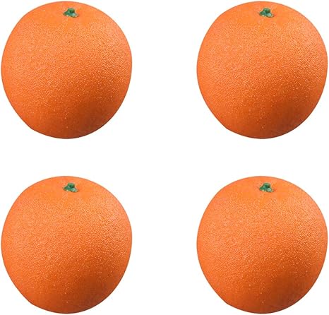 Amazon De Kunstliche Orangen 4pcs Geeignet Fur Dekoration Von Haus Buro Party Schule