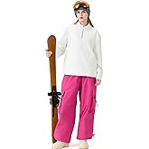 RIUIYELE Women's Snow Pants Baggy Snowboard Pants Cargo Ski Pants Waterproof Windproof Loose Fit Winter Insulated Hking Pants