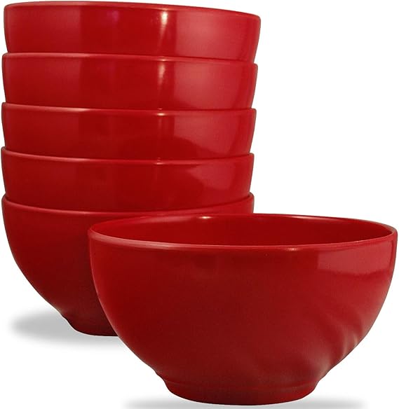 Reston Lloyd Red Melamine Bowl, Set of 6 Amazon.ca Home & Kitchen