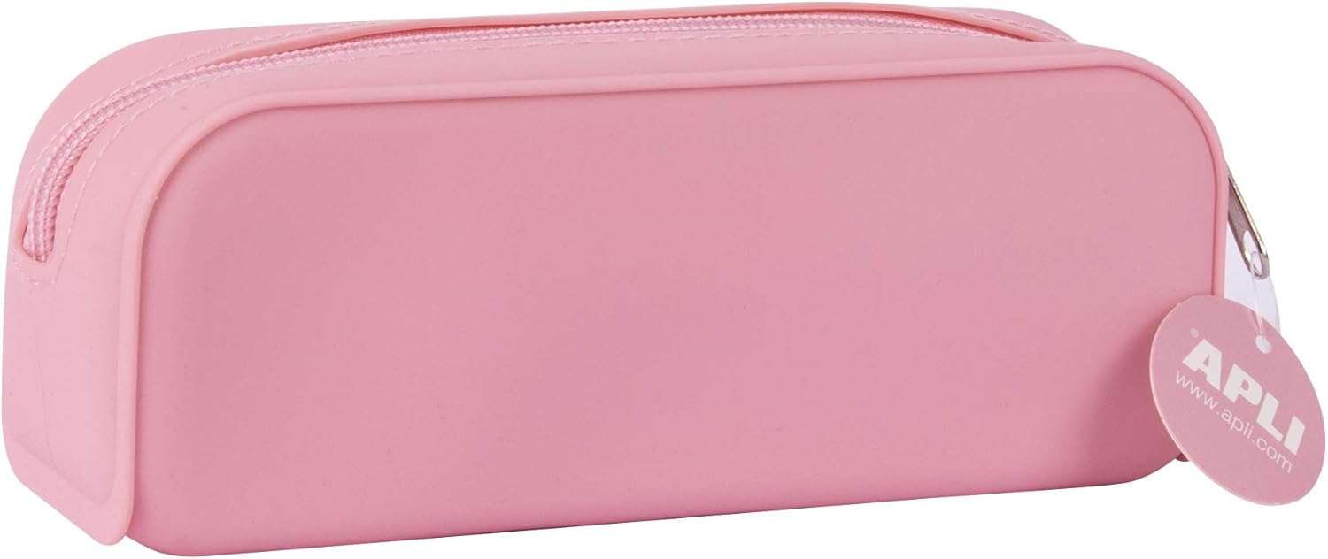APLI 18417 - Nordik Collection Multi-Purpose Silicone Pencil Case - Pink - School Pencil Case 185 x 75 x 55 mm - Image 4