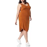 Amazon Essentials Women's Jersey Regular-Fit Sleeveless v-Neck Midi Dress (Previously Daily Ritual)