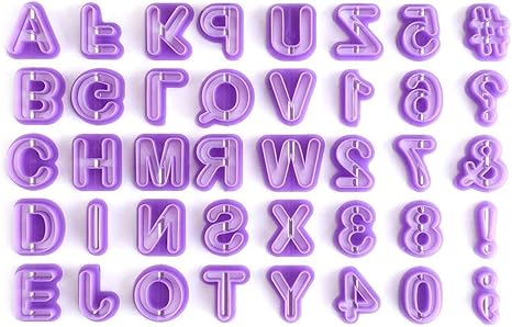 Werded Alphabet Letter Cutters Fondant Cookie Cutter Set Pack Of 40 For Cake Decorating Amazon De Kuche Haushalt