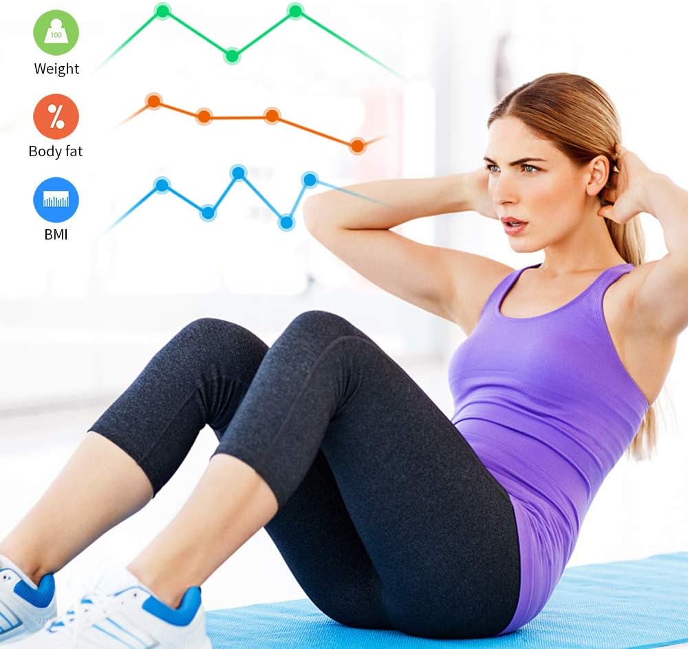 YUNMAI Smart Scale Body Fat Scale with New Free APP & Body Composition Monitor with Extra Large Display: Health & Personal Care