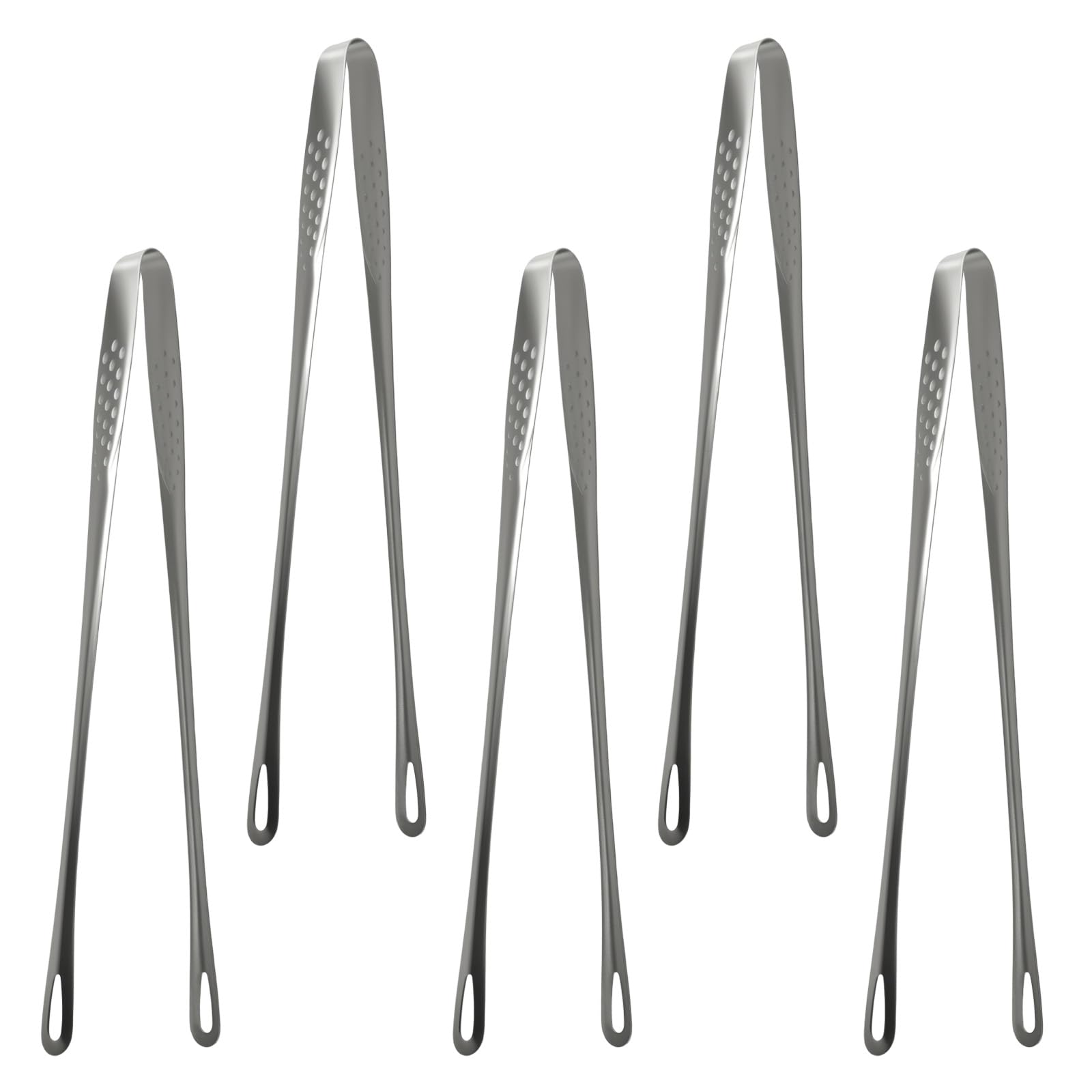 Photo 1 of 5 Pcs Stainless Steel Grill Tongs, 11 Inches Korean BBQ Tongs Japanese Barbecue Tweezers Clamp Tool for Home Outdoor Cooking Steak Salad Buffet Food Portable Kitchenware