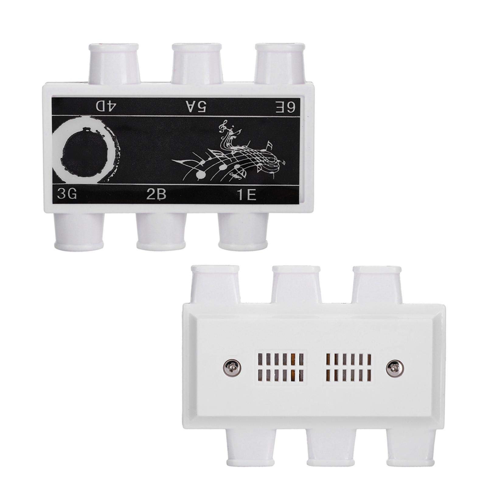 Heayzoki Guitar String Pitch Pipe Six Tones Durable Plastic Tuner Pitch Pipe for Electric or Acoustic Guitars