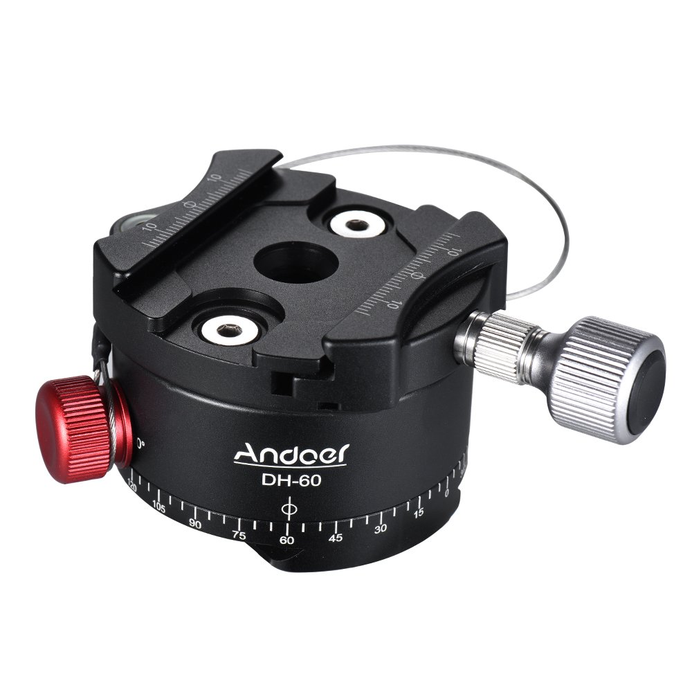 Andoer Indexing Rotator Panoramic Ball Head for Canon Nikon Sony DSLR Camera, Max. Load 33Lbs