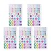 NIANPU Self-Adhesive Rhinestone Sticker, Multicolor Bling Craft Jewels Crystal Gem Stickers, Assorted Size 5 Sheets