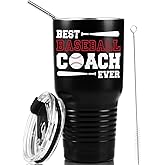 Onebttl Baseball Coach Gifts, Funny Gift Idea for Appreciation, Christmas, Birthday, 30oz Stainless Steel Insulated Travel Mug - Best Baseball Coach Ever