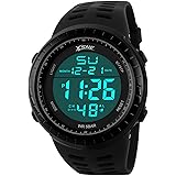 Digital Sports Watch Water Resistant Outdoor Easy Read Military Back Light Black Big Face Men's 1167